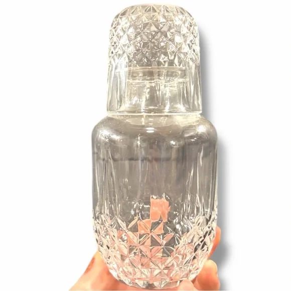 Vintage-Style Cut Crystal Glass Carafe & Tumbler Set | Bedside Water Set - Picture 6 of 6